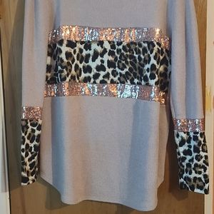 Rose Gold Leopard Top